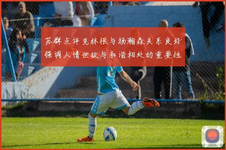 苏群点评克林根与杨瀚森关系良好强调人情世故与和谐相处的重要性